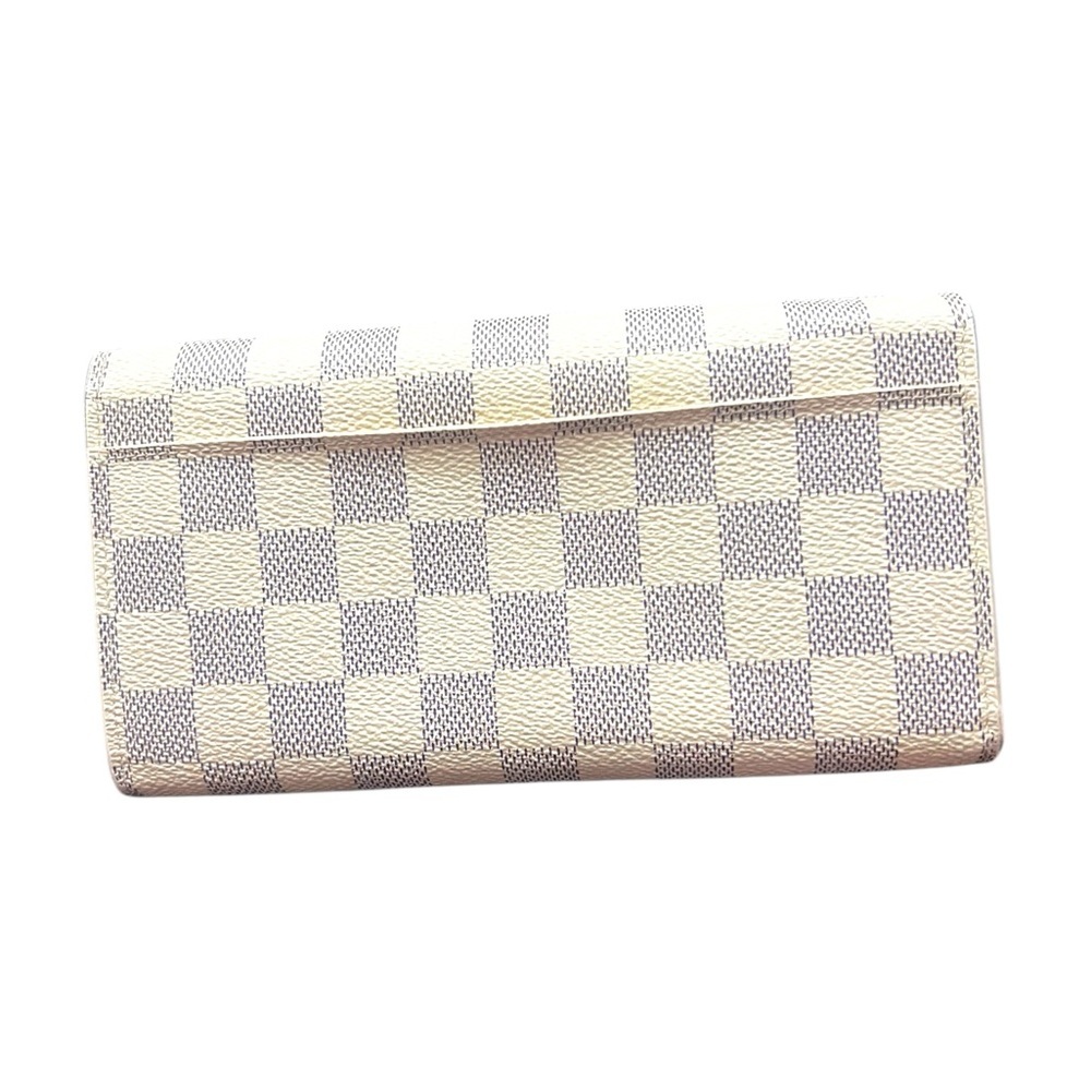 LOW START Louis Vuitton Portefeuille Sala Damier Azur Long Wallet - Picture 2 of 11